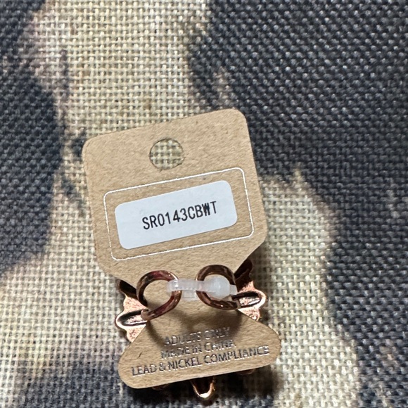 Tipi White and Brown Beaded Ring - Picture 4 of 4